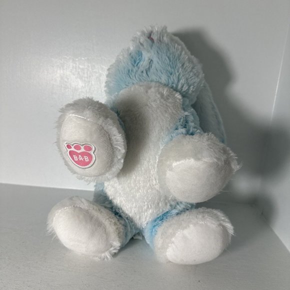 Build A Bear Merry Mint Floppy Bunny Plush Rabbit Blue Stuffed Animal Easter 12” - Picture 4 of 5